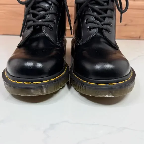 Dr Martens 1460 Glossy Leather Lace Up Boots Combat Moto Grunge Goth Women's 9 - Picture 13 of 14